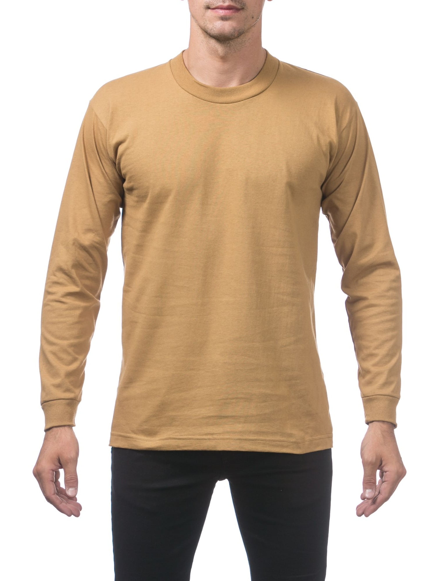 Pro Club Men's Heavyweight Cotton Long Sleeve Crew Neck TShirt