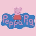thumbnail image 2 of Girl's Peppa Pig Blue Logo  Graphic T-Shirt, 2 of 4