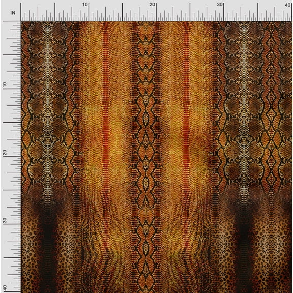 Soimoi Cotton Duck Fabric Snake Panel Printed Craft Fabric by The Yard 42 Inch Wide