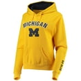 thumbnail image 2 of Women's Maize Michigan Wolverines Arch & Logo 1 Pullover Hoodie, 2 of 3