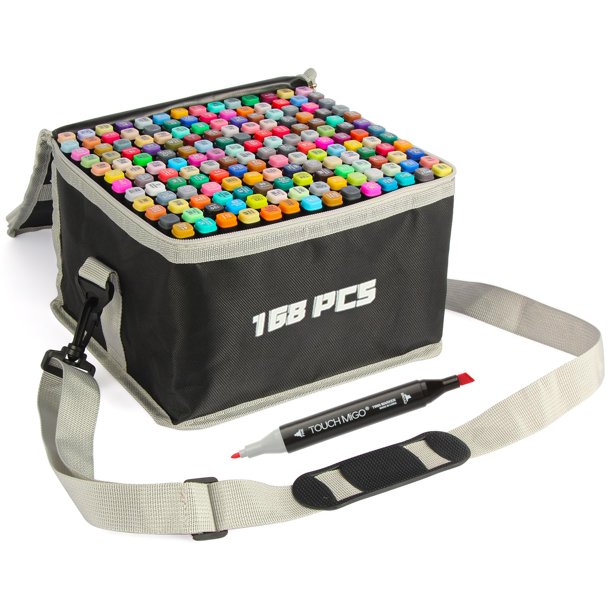 Set de 168 marcadores artísticos RBINITION de doble punta con tinta alcohólica