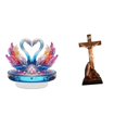 thumbnail image 1 of Centro De Mesa De Cisne Acrílico Con Estatua Religiosa De Jesús Y La Virgen María Para Oficina, Estantería, Decoración De Dormitorio, 1 of 8