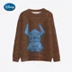 thumbnail image 3 of Sudadera con capucha de Disney Stitch para mujer, sudadera con capucha de patchwork, sudadera con estampado de rayas a la moda, camiseta de manga larga de otoño, 3 of 5