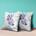 thumbnail image 4 of Amrita Sen Waterflower Indoor/Outdoor Pillow in Mint Blue Pink 20x20, 4 of 5