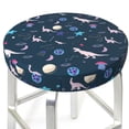 thumbnail image 6 of Cauagu Space Dinosaur Print Round Stool Covers,Seat Cushion for Round Bar Stool Chair Seat Cover for Bar Round Chair Fits for 12/13/14in Bar Stool Cushion, 6 of 7