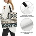 thumbnail image 3 of ZICANCN Geometric Native Aztec American Blue Tote Bag, Grocery Bags Reusable Shopping Bags with Handles Durable Foldable Washable for Women Men, 3 of 8