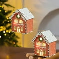 thumbnail image 6 of PuSpu Christmas Cabin Ornament 3D LED Wooden Pendant 9x7.5x6 cm Multicolor 1Pcs Hanging Home Tree Fireplace Window Holiday Ambiance Decor Light, 6 of 6