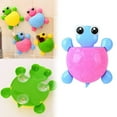 thumbnail image 4 of Adorable Animal Toothbrush Holder with Strong Suction Cups - Turtle-Themed Bathroom Wall Mounted Storage Rack for Toothbrush and Toothpaste Organization - D, 4 of 5