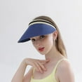thumbnail image 5 of Ksopiavobs Straw Sun Visor for Women Clip On Wide Brim Straw Visor Cap Summer Beach Travel Sun Hat UPF 50+, 5 of 7