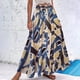 thumbnail image 3 of Faldas de cintura elástica con volantes fruncidos informales con estampado de vendaje para mujer a la moda Wmkox8yi FGJ2125, 3 of 3