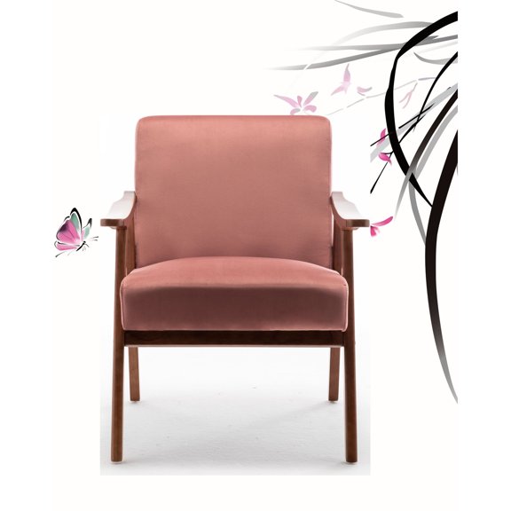 Sturdy wood & soft velvet - Offer a comfortable seat in the living room for a more inviting atmosphere