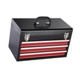 thumbnail image 4 of davian Portable Tool Box Metal Heavy Duty Tool Organizer Large Capacity Storage Case with Drawers Tool Chest with Handle Multifunctional Suitable for Home Garage Workshop Repair with 3 Drawers, 4 of 8