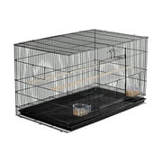 Yaheetech 30.5 inch Rectangle Breeding Flight Parakeet Bird Cage with Slide-Out Tray for Finches Budgies Cockatiels, Black