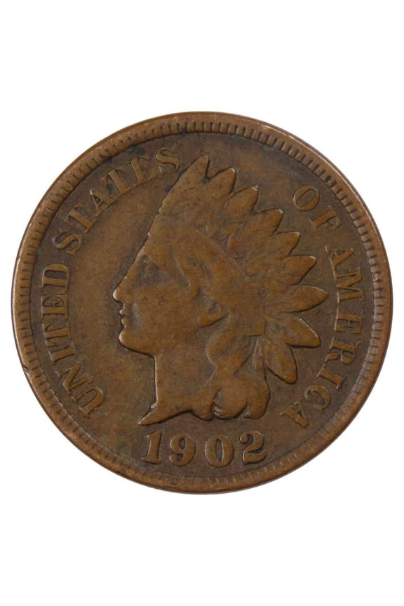 1902 Indian Head Cent VG Very Good Bronze Penny 1c Coin Collectible
