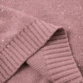 thumbnail image 4 of Cowl Neck Sweater Knit Fall Winter Clothes Lightweight Sweaters Basic Knit Pullover Tops Sparkly Sweaters Lightweight Pullover Sweaters for Women Lightweight Pullover Sweaters for Women Pink S, 4 of 9
