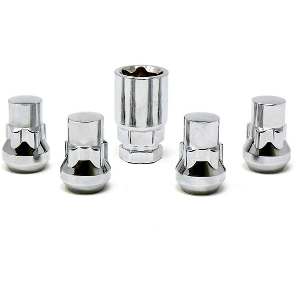 White Knight 40700S 12mm x 1.50 Thread Size Acorn Socket Type Wheel Lock, Chrome, 4-Pack