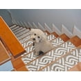 thumbnail image 1 of Stair Treads 9 inch by 28 inch by sussexhome Braid Collection Trellis Design Vibrant and Soft Stair Treads, Beige & White, Pack of 4 [100% Polypropylene], 1 of 3