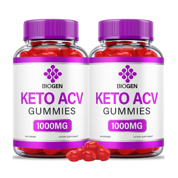 (2 Pack) Biogen Keto ACV Gummies Apple Cider Vinegar for Weight Loss