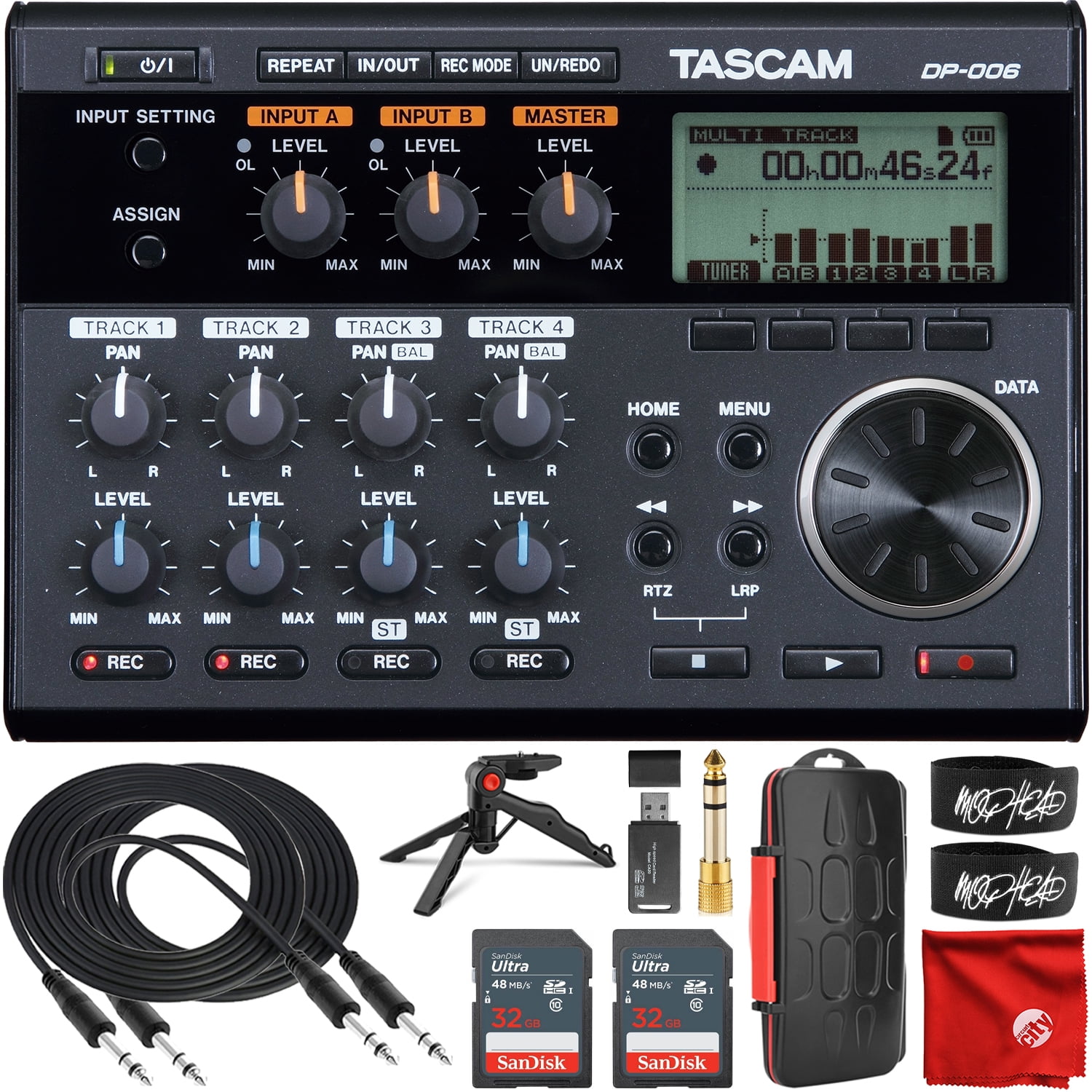 Tascam DP006 6Track Digital Pocketstudio MultiTrack Audio Recorder