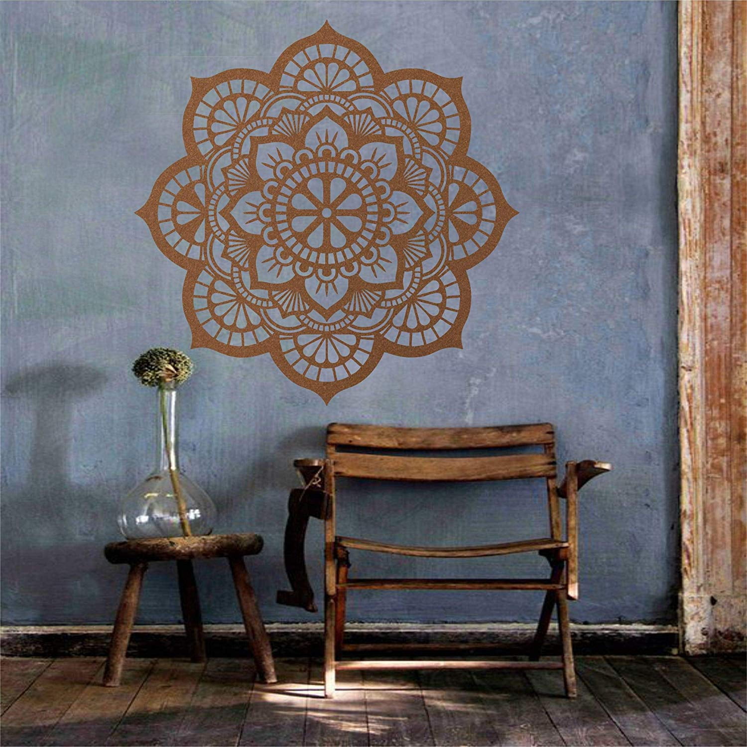 Lamodahome Metal Wall Decor Metal Mandala Wall Art Bronze Finish Bohemian Art Interior Decor Metal Sign Metal Wall Art Mandala Decor 28 W X 28 H 71x71 Cm Walmart Com
