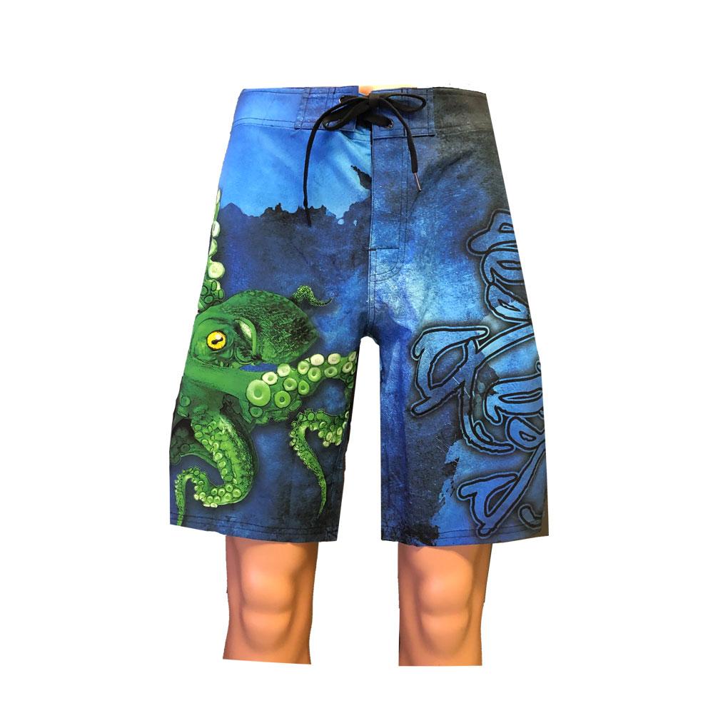 Sea Fear Octopus Board Shorts Green (36 