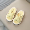 thumbnail image 2 of adviicd Girls House Slippers Kids Cloud Slides Girls & Boys Flip Flops Slip On Beach Sandals Youth Pool Shower Shoes Summer Slippers (Yellow,12), 2 of 4