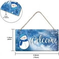 thumbnail image 2 of 2 Pcs Wood Hanging Door Sign Winter Snowman Hanging Christmas Decorative Cute Wood Welcome Sign Housewarming Gift for Home Front Door Wall Home Decoration 5.9x11.8in, 2 of 6