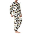 thumbnail image 2 of Lsque Rottweiler Pattern Long Sleeve Pajama Set for Men - Soft 2-Piece Sleepwear and Loungewear Set with Pockets, Comfy Nightwear-Small, 2 of 7