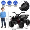 thumbnail image 6 of Yexmas 24V Kids ATV,Electric ATV for Kids 4 Wheelers Quad Car Toy, Ride On Toy Car As Gift for Kids,Black, 6 of 6