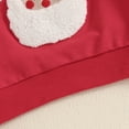 thumbnail image 6 of Toddler Baby Girl Boy Christmas Outfit Santa Embroidery Sweatshirt Long Sleeve Sweater Shirt Pullover Top Fall Winter Holiday Clothes, 6 of 8