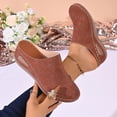 thumbnail image 3 of Xucatan Women's Closed Toe Wedge Sandals, Cozy Lined Casual Summer Shoes with Side Cutout, Slip On Platform Footwear with Solid Color Design, Versatile Style for Spring Daily Gift, 3 of 6
