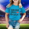 thumbnail image 2 of TZEWGL Sport Prints Short Sleeve Round Neck Basic Tees For Infnat Blouse For Kids size 6-7T, 2 of 5