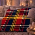 thumbnail image 6 of Scottish Tartan Plaid Autumn Living Room, Festive autumn celebration Scene, Warm Flannel Blanket for Living Room and Family Room, Art Lovers autumn celebration Gift, Festive Home Decor, 6 of 9