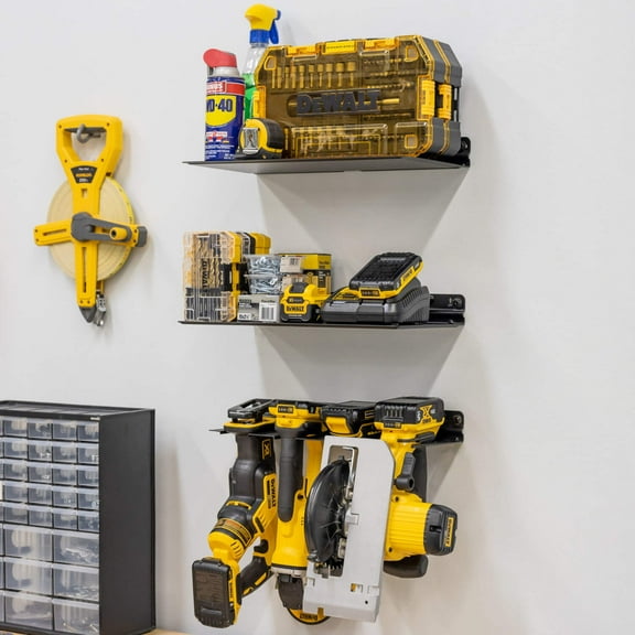 Power Tool Organizer Double Shelf | Garage Wall Storage