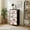 Color-1, variant on 4 Drawer Vertical Storage Dresser Blossoming flowers branches floral dark watercolor with Wood Top Fabric Pull Drawers