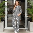 thumbnail image 3 of Garronmavis Womens 2 Piece Sweatsuits Sets Polka Dot Sweat Set Grey Sweatsuit for Women 2 Piece Set Sweatshirt Lounge Sets Spring Winter Fall Outfits, Size S, 3 of 6