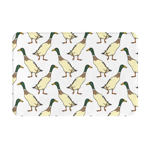 Balery Mallard Ducks Felpudo de franela, resistente a las manchas y a la decoloración, para uso interior y exterior, fácil de limpiar, 40 x 60 cm