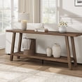 thumbnail image 4 of Extra Long Console Table for Living Room - Modern Brown Entryway Sofa Table - Sleek Rectangular Accent Furniture - Sturdy Design - 70.87 Inches, 4 of 7