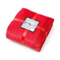 thumbnail image 3 of Red Fleece King Blanket 108X90 100% Polyester, 3 of 5