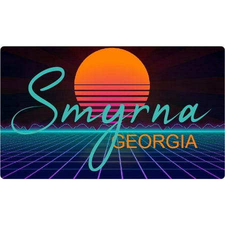 

Smyrna Georgia 4 X 2.25-Inch Fridge Magnet Retro Neon Design