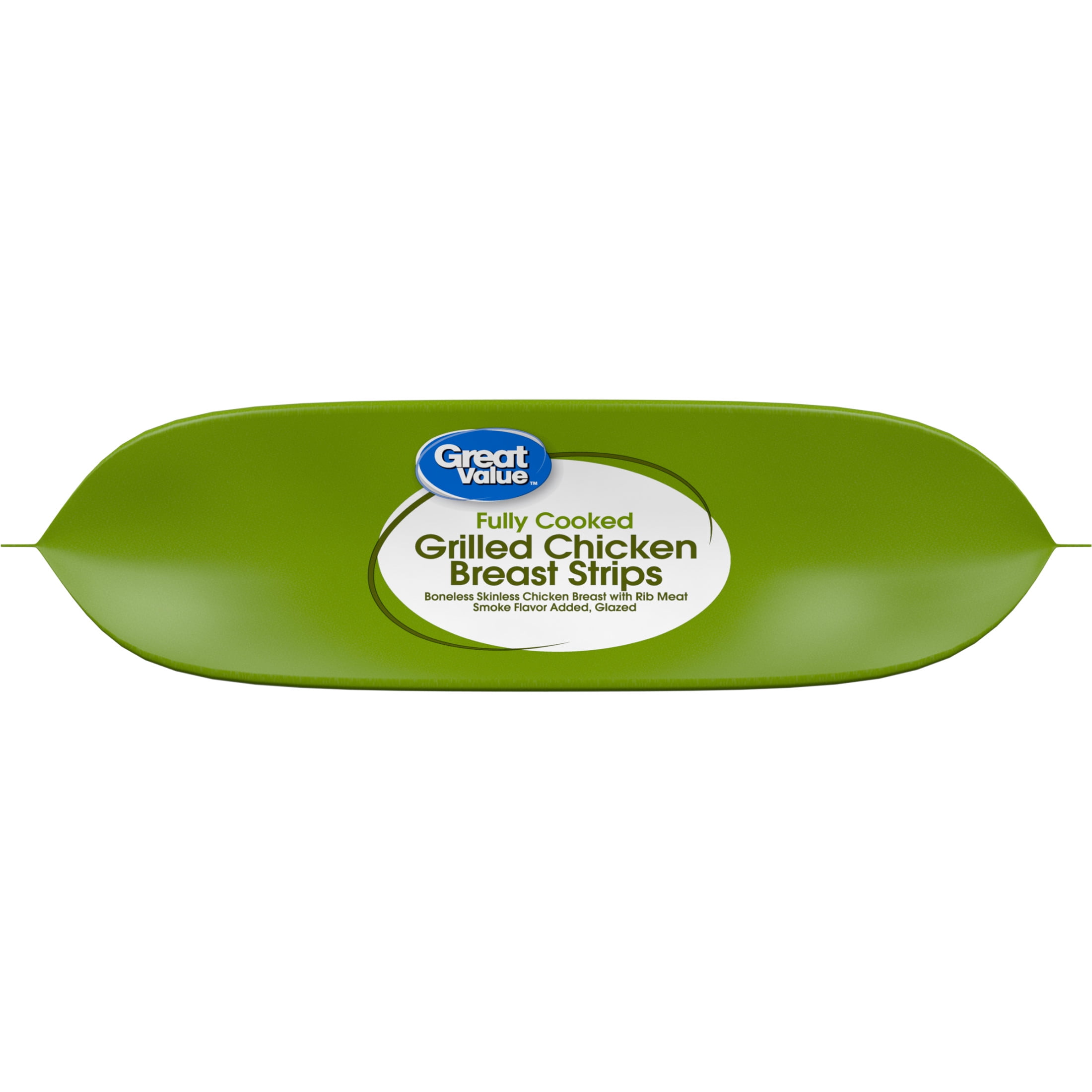 Great Value Fully Cooked Boneless Skinless Grilled Chicken Breast Strips, 16 oz (Frozen)