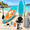 Blue Dolphin-10'6" x 33" x 6", variant on Blue Camouflage 11' x 33" x 6" Inflatable Stand Up Paddle Board with Beginner SUP Accessories