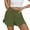 Z-Army Green172, variant on JIAYUE Women's Shorts Cozy Classic Solid Color Ruffle Hem Elastic Waist Drawstring Casual Fashionable Female Bottoms