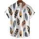 thumbnail image 4 of Camisas con gráficos de plumas de pájaro para hombres, ropa con estampado 3D, camisas hawaianas de playa, blusas Y2K de manga corta, ropa vintage, blusa con solapa, 4 of 5
