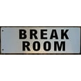 thumbnail image 5 of Break Room Sign -Two-Sided/Double Sided Projecting, Corridor and Hallway Sign (Aluminum, Silver, 4x12 Inch)-The Hallway Line(ref062022), 5 of 5