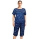 thumbnail image 1 of HITIME Pijama para Mujer de Seda de Leche Talla 2XL, Conjunto de Playera y Pantalón Tobillero, Tela Ultra Suave y Transpirable para Lounge o Dormir, 1 of 7
