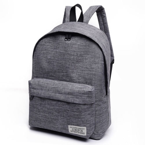 Eyiiye Canvas Bags Young Boys And Girls School Bags Travel Bags College Students Campus Backpack High School Student Shoulder Bag Gray Onesize