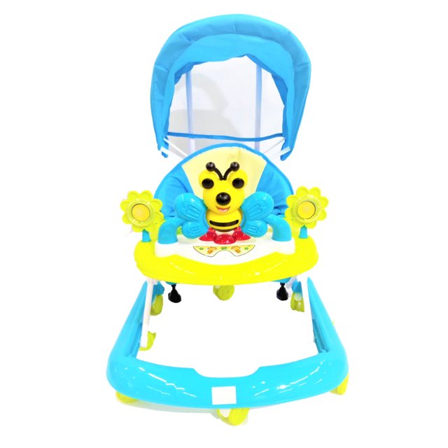Andadera Con Toldo Baby Tek Abeja Amarillo/Azul