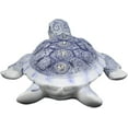 thumbnail image 6 of Ming Terracotta Blue And White Feng Shui Celestial Sea Turtle Statue 7.5"Wide, 6 of 8