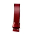 thumbnail image 2 of Belt without Buckle, Belt Men without Buckle Casual Unisex PU Leather Belt Strap Red, 2 of 8